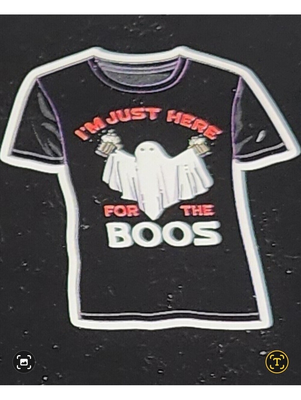 Mission Ridge Halloween T-Shirt Size M - Black/I’m Just Here For The Boos - NEW